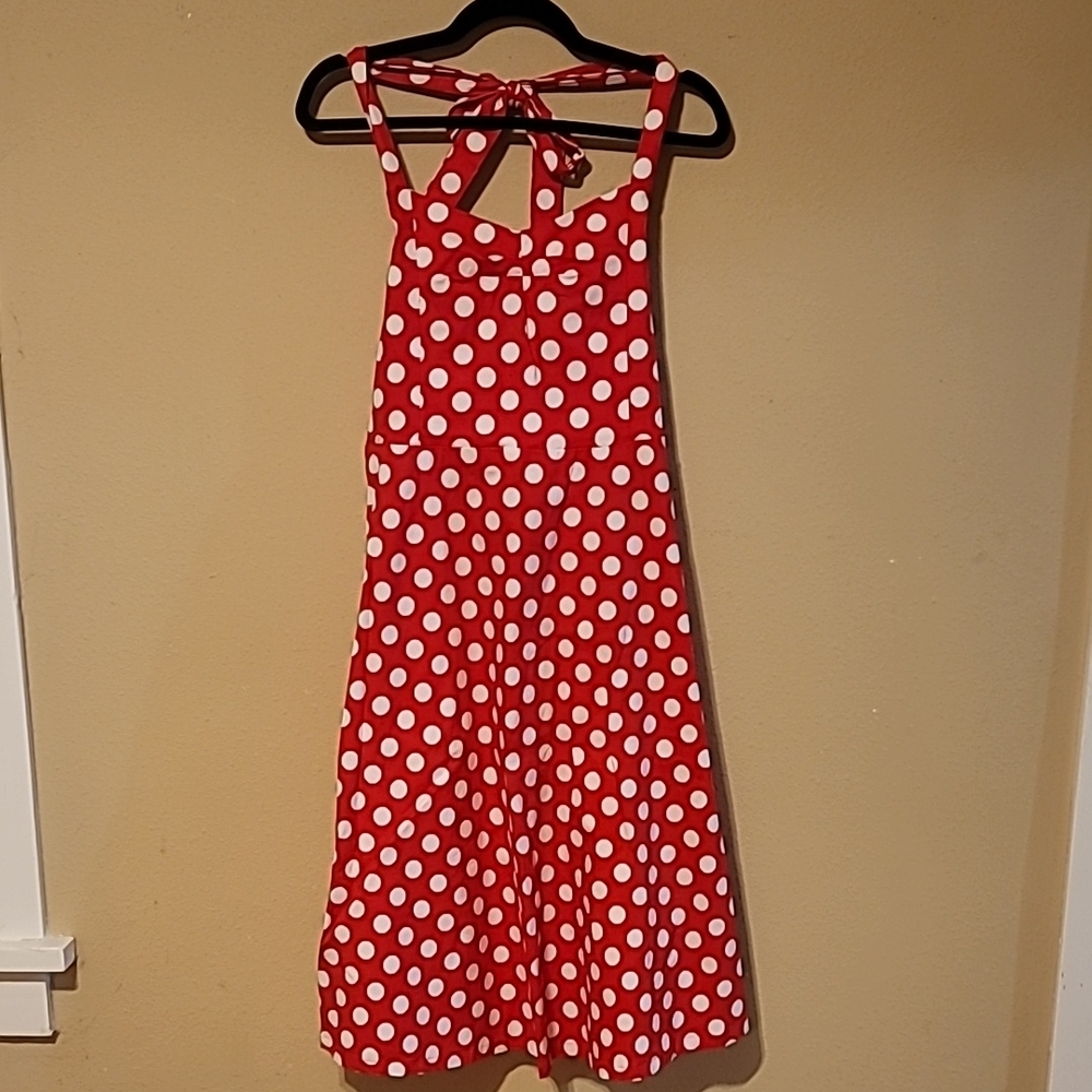 Red Polka Dot Halter Dress